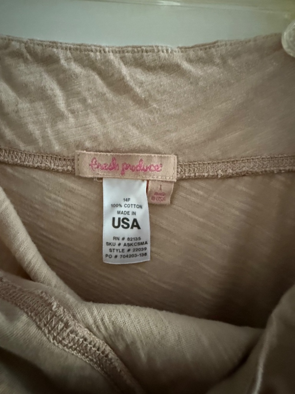SUMMER DEAL SALE !FRESH PRODUCE A-LINE MINI SKIRT -NUDE COLOR- SIZE L - Picture 3 of 3